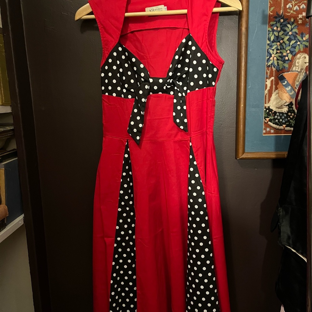 Red and Black Polka Dot Dress